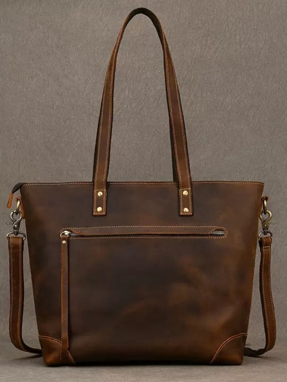 Leather Tote Bag for Women, Personalized Leather Tote, Everyday Use shoulder bag